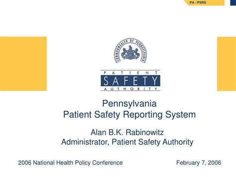 psr|pennsylvania patient safety reporting system.